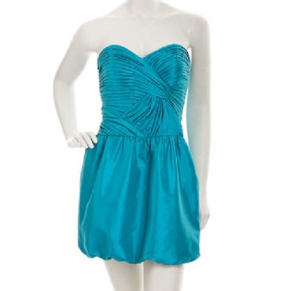 Women’s Teal Blue Strapless Formal Cocktail Party Mini Dress - Size 10